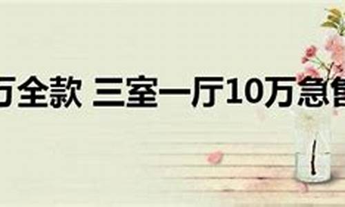 三室一厅10万急售房一楼要多少钱_三室一厅10万急售