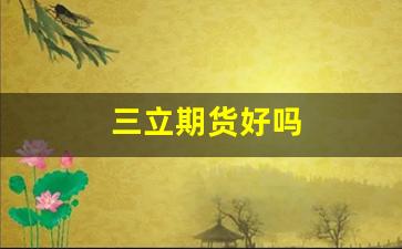 三立期货好吗(三立期货好不好)_https://www.xzdzcjn.com_北交所_第1张
