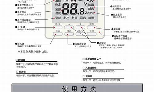 三菱重工海尔空调控制面板操作说明_三菱海尔空调说明书