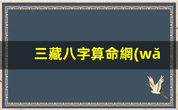 三藏八字算命網(wǎng)(三藏八字算命免費(fèi)測八字)