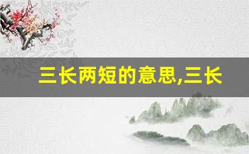 三长两短的意思,三长两短的近义词反义词,三长两短造句例句,三长两短出处及解释-第1张图片-我的生活随想
