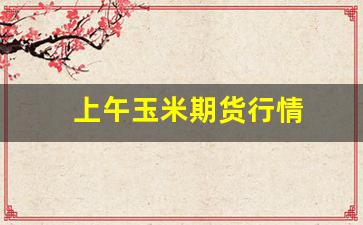 上午玉米期货行情(玉米期货 交易时间)_https://www.ljyuan-tech.com_科创吧_第1张
