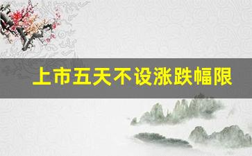 上市五天不设涨跌幅限制(上市后的前5个交易日不设价格涨跌幅限制)_https://www.jumanxin.com_创业板_第1张