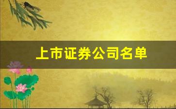 上市证券公司名单(上市证券公司一览表)_https://www.gfdzclz.com_科创板_第1张