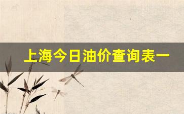 上海今日油价查询表一览表最新版-上海今天油价多少钱一升