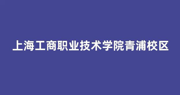 上海工商职业技术学院青浦校区(上海工商职业技术学院青浦校区有哪些专业)_https://www.eamstsz.com_创业板_第1张