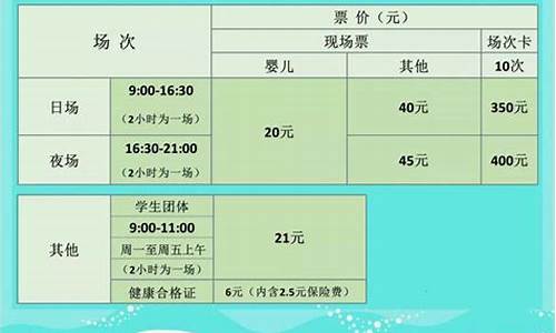 上海游泳池票价表_上海游泳池票价