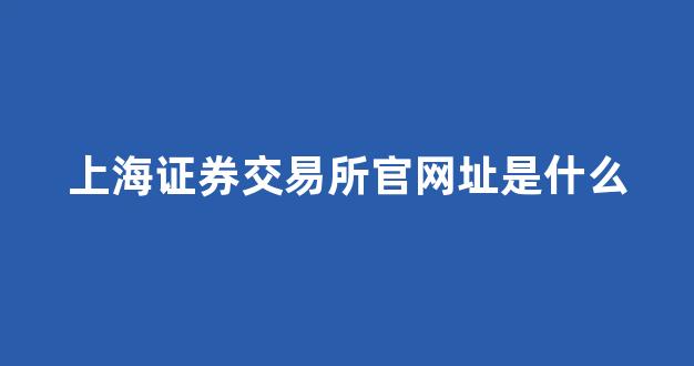 上海证券交易所官网址是什么(上海证券交易所网页)_https://www.hangfeite.com_科创板_第1张