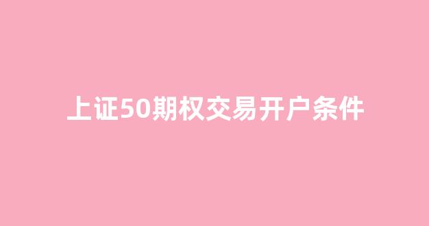上证50期权交易开户条件(沪深300股指期权一手多少钱)_https://www.dongshengweixin.com_科创板_第1张
