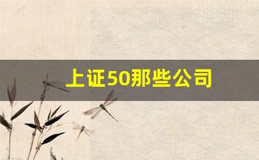 上证50那些公司(上证50有哪些股票)_https://www.gzyhshgzzx.com_郑商所_第1张