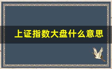 上证指数大盘什么意思(上证指数大盘指的是什么)_https://www.dongshengweixin.com_深交所_第1张