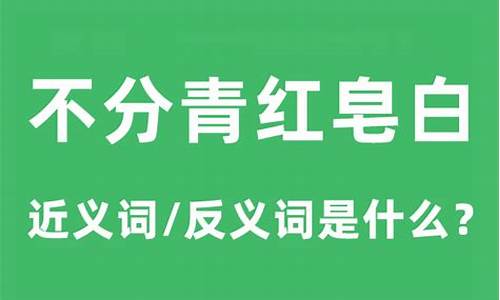 不分青红皂白的近义词和反义词-不分青红皂白的近义词