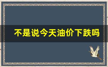 不是说今天油价下跌吗为什么-不是说今天油价下跌吗