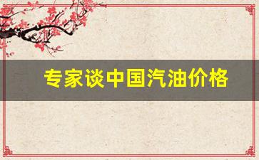 中国汽油的价格-专家谈中国汽油价格