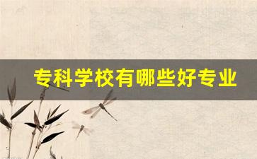 专科学校有哪些好专业男生_专科学校有哪些好专业