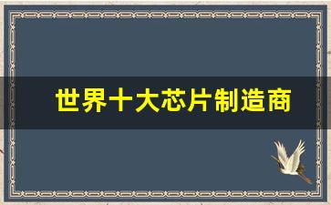 世界十大芯片制造商(世界知名芯片生产商)_https://www.eamstsz.com_科创板_第1张