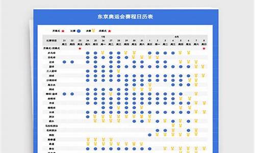 东京奥运会详细赛程表_东京奥运会最全赛程表