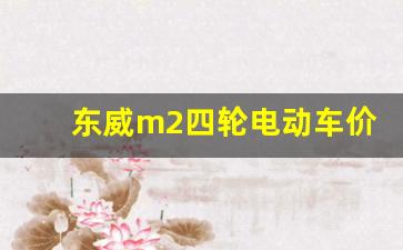 东威m2四轮电动车价格及图片(东威m2四轮电动车价格及图片大全)_https://www.shshucaipeisong.com_上交所_第1张