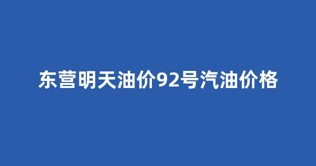 东营今日油价92汽油_东营明天油价92号汽油价格