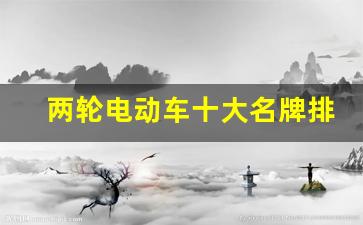 两轮电动车十大名牌排名及价格(两轮电动车十大名牌排名及价格口杯好的)_https://www.gen-fastener.com_广期所_第1张
