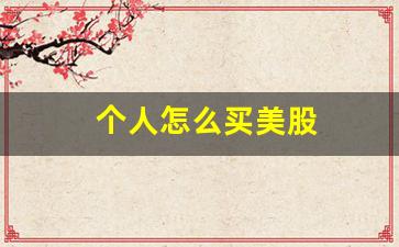 个人怎么买美股(中国人一般怎样买美股)_https://www.erdeww.com_期货知识_第1张