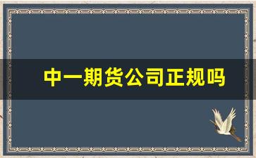中一期货公司正规吗(中一期货公司正规吗现在)_https://www.fzdzcxj.com_上交所_第1张