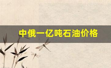中俄2000亿美元石油-中俄一亿吨石油价格