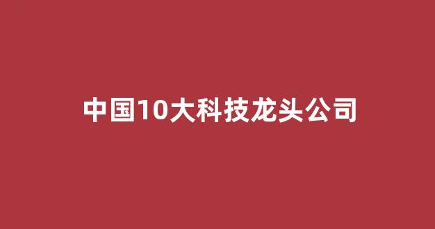 中国10大科技龙头公司(国内人工智能龙头公司)_https://www.jnskb.com_装修公司_第1张