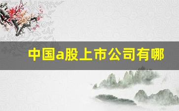 中国a股上市公司有哪些(我国a股上市公司有哪些)_https://www.wanyuyiyao.com_科创板_第1张