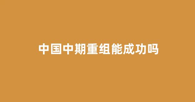 中国中期重组能成功吗(中国中期重组前景)_https://www.gen-fastener.com_郑商所_第1张