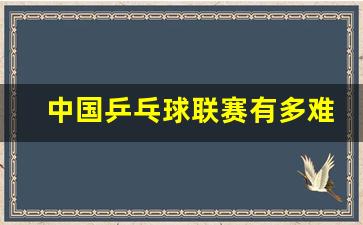 中国的乒乓球联赛-中国乒乓球联赛有多难