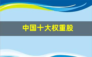 中国十大权重股(中国股市十大权重股)_https://www.kairu168.com_郑商所_第1张