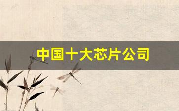 中国十大芯片公司(中国十大芯片公司排名)_https://www.tuogunzhijia.com_黄金期货_第1张