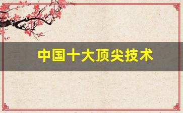 中国十大顶尖技术(中国十大顶尖技术是哪些)_https://www.wanyuyiyao.com_创业板_第1张