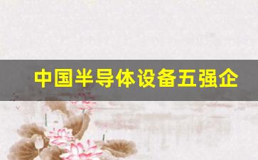 中国半导体设备五强企业名单(中国10大半导体设备公司最新排名)_https://www.qldgs.com_期货_第1张