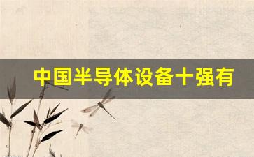 中国半导体设备十强有四川公司吗(中国半导体设备厂商十强)_https://www.hn-life.com_北交所_第1张