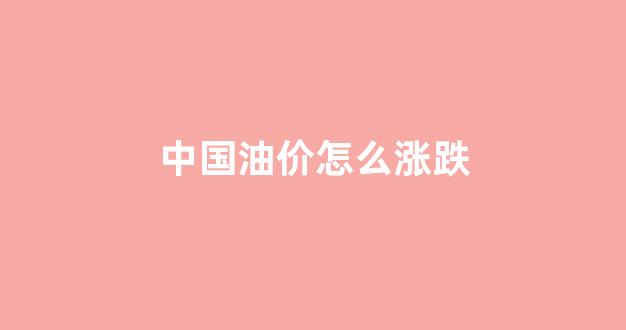 中国油价怎么涨跌_中国油价怎么涨跌这么快