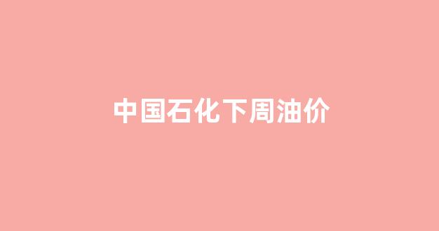 中国石化下周油价_中石化油价调整日历表