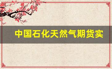 中国石化天然气期货实时行情(中国石化天然气有限责任公司官网)_https://www.fzdzcxj.com_科创板_第1张
