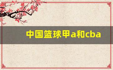 中国篮球甲a和cba-中国篮球甲级联赛