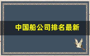 中国船公司排名最新(中国排名前十船公司)_https://www.gzyhshgzzx.com_大商所_第1张