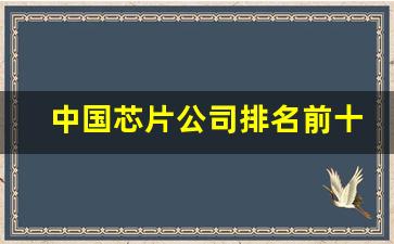 中国芯片公司排名前十股票有哪些(中国芯片股票)_https://www.jumanxin.com_创业板_第1张