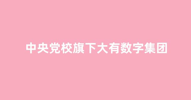 中央党校旗下大有数字集团(大有数字资源有限公司还和中央党校合作吗)_大商所_第1张_财经网 中央党校旗下大有数字集团(大有数字资源有限公司还和中央党校合作吗)_https://www.kairu168.com_大商所_第1张