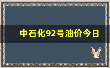 山东中石化92号汽油价格-中石化92号油价今日山东价格表
