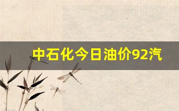 中石化加油站92号汽油今日价格-中石化今日油价92汽油批发价格一览表查询