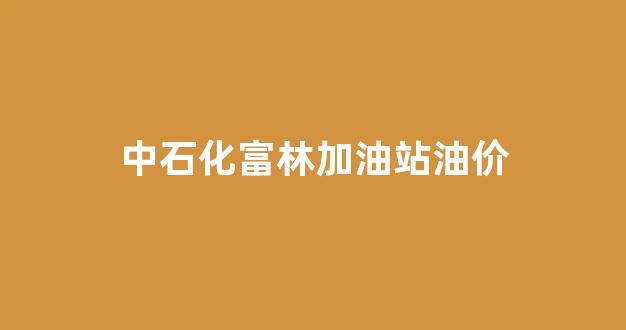 中石化富林加油站油价_富华加油站