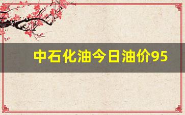 中石化油今日油价95汽油多少钱一吨-中石