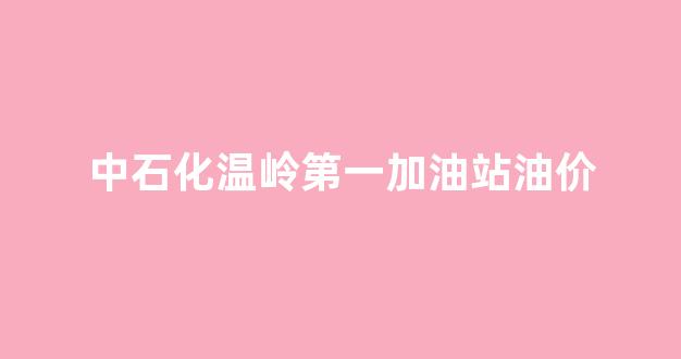 中石化温岭第一加油站油价_中石化温岭第一加油站油价表