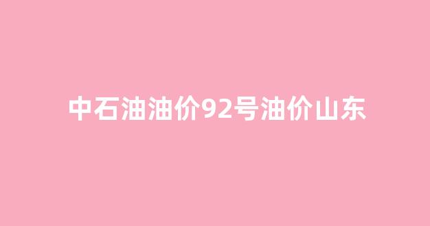 山东中石油今日油价_中石油油价92号油价山东