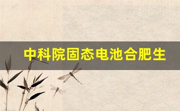 中科院固态电池合肥生产线(中科院 固态电池)_https://www.shshucaipeisong.com_北交所_第1张